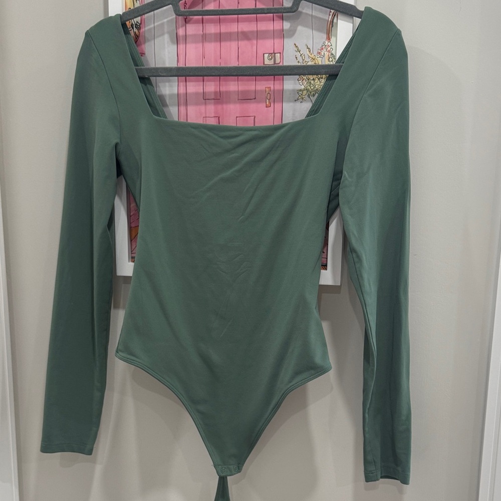 Green fitted bodysuit